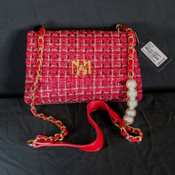Badgley Mischka Handbags - NWT Badgley Mischka Red Tweed Crossbody! Final sale closet closing